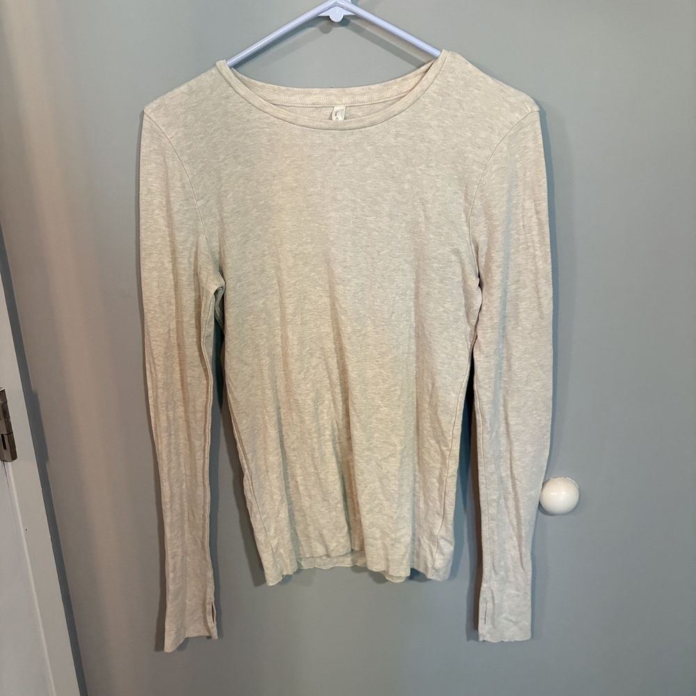 Women's Cream Long Sleeve Top